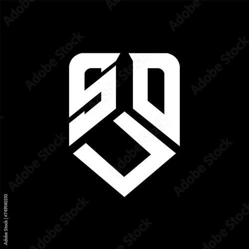 SUD letter logo design on black background. SUD creative initials letter logo concept. SUD letter design.
