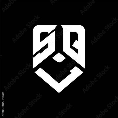 SLQ letter logo design on black background. SLQ creative initials letter logo concept. SLQ letter design. 