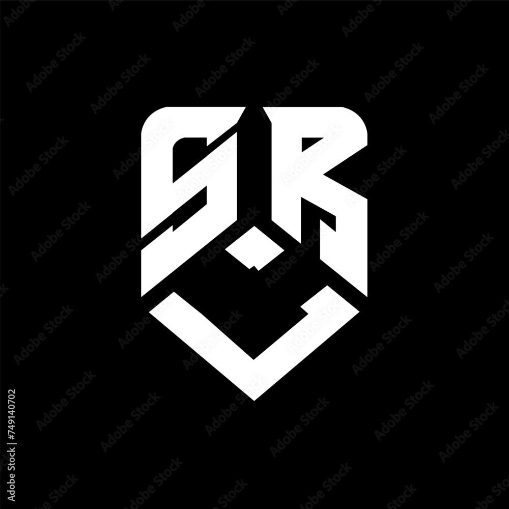 SLR letter logo design on black background. SLR creative initials letter logo concept. SLR letter design.
