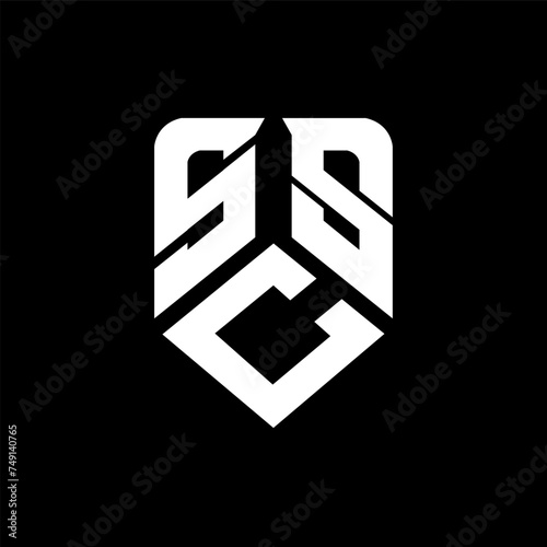 SCS letter logo design on black background. SCS creative initials letter logo concept. SCS letter design.
