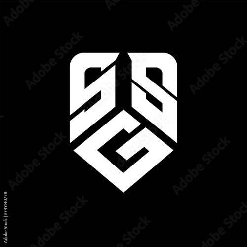SGS letter logo design on black background. SGS creative initials letter logo concept. SGS letter design.
 photo