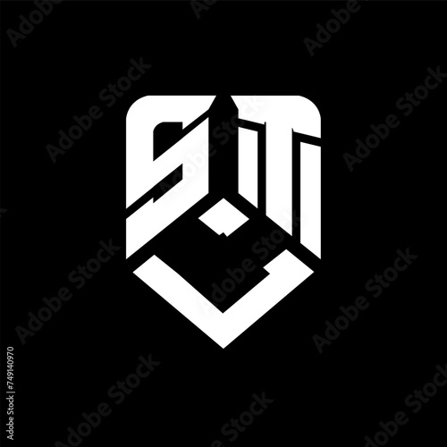 SLT letter logo design on black background. SLT creative initials letter logo concept. SLT letter design. 