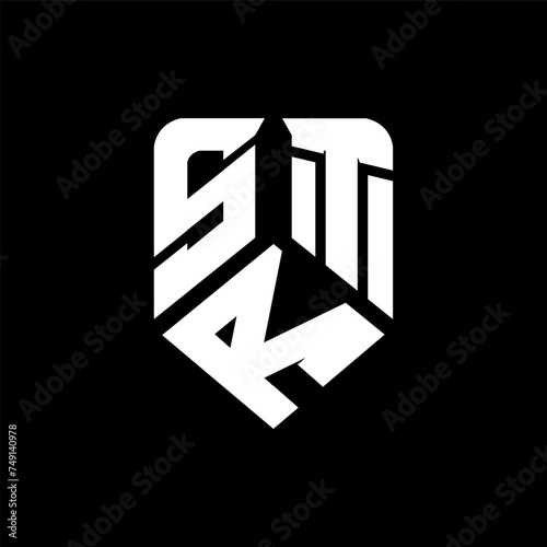 SRT letter logo design on black background. SRT creative initials letter logo concept. SRT letter design. 