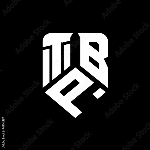 TPB letter logo design on black background. TPB creative initials letter logo concept. TPB letter design.
 photo