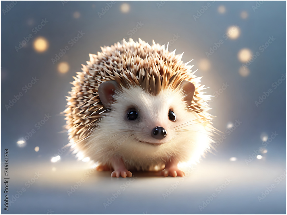 hedgehog Blur white lighting background hedgehog Blur white lighting background