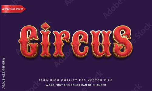 Editable circus text effect