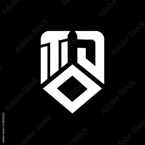 TOD letter logo design on black background. TOD creative initials letter logo concept. TOD letter design.
