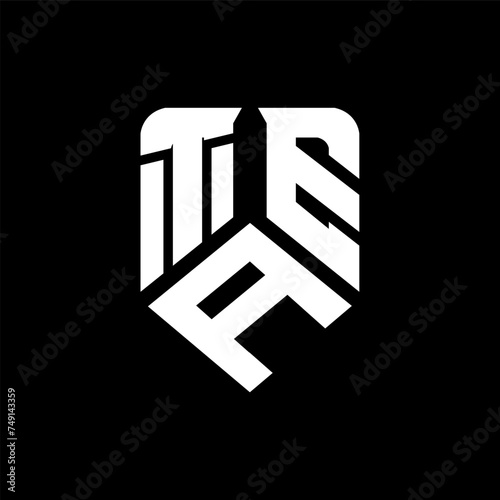 TAE letter logo design on black background. TAE creative initials letter logo concept. TAE letter design.
 photo