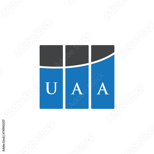 UAA letter logo design on black background. UAA creative initials letter logo concept. UAA letter design.
