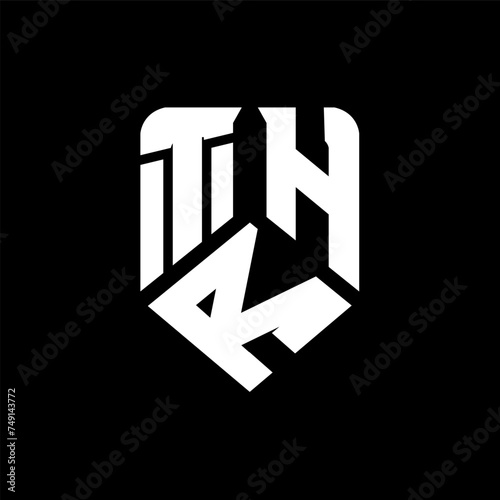 TRH letter logo design on black background. TRH creative initials letter logo concept. TRH letter design.
 photo
