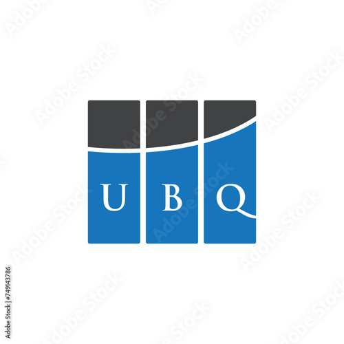 UBQ letter logo design on black background. UBQ creative initials letter logo concept. UBQ letter design.
 photo