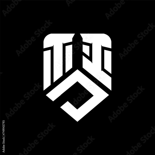 TDI letter logo design on black background. TDI creative initials letter logo concept. TDI letter design.
 photo