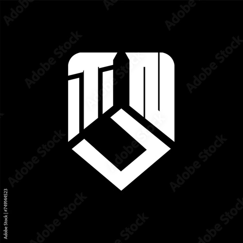 TUN letter logo design on black background. TUN creative initials letter logo concept. TUN letter design.
