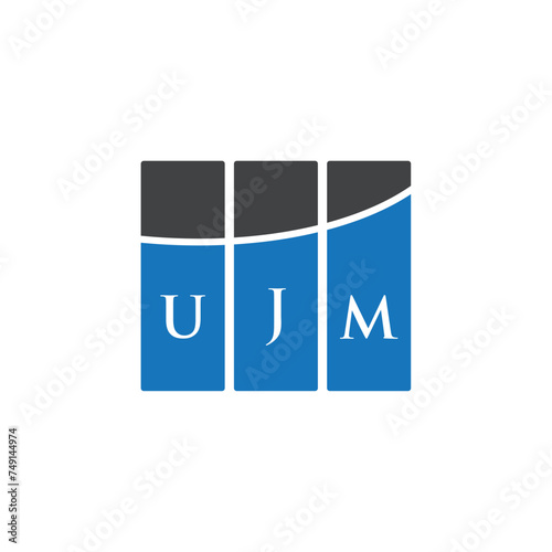 UJM letter logo design on black background. UJM creative initials letter logo concept. UJM letter design.
