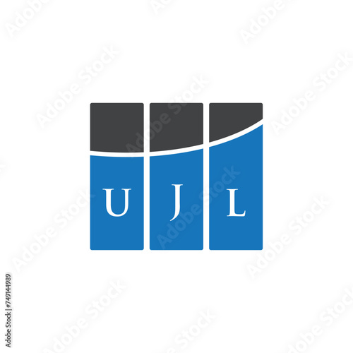 UJL letter logo design on black background. UJL creative initials letter logo concept. UJL letter design.
