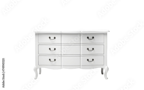 Elegant Bedroom Dresser Isolated on Transparent Background