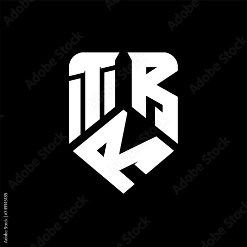 TRR letter logo design on black background. TRR creative initials letter logo concept. TRR letter design.
 photo