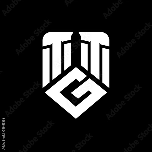 TGT letter logo design on black background. TGT creative initials letter logo concept. TGT letter design.
 photo