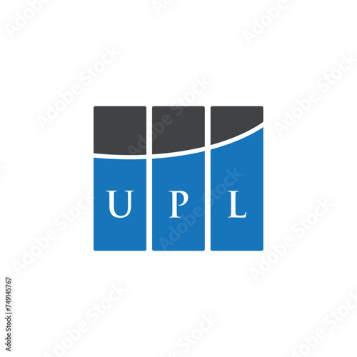 UPL letter logo design on black background. UPL creative initials letter logo concept. UPL letter design.
 photo