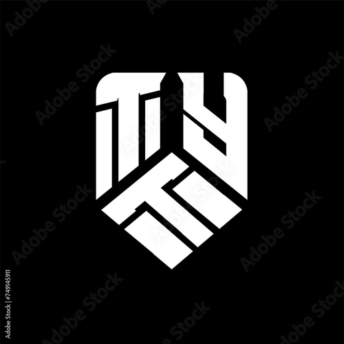 TTY letter logo design on black background. TTY creative initials letter logo concept. TTY letter design.
 photo