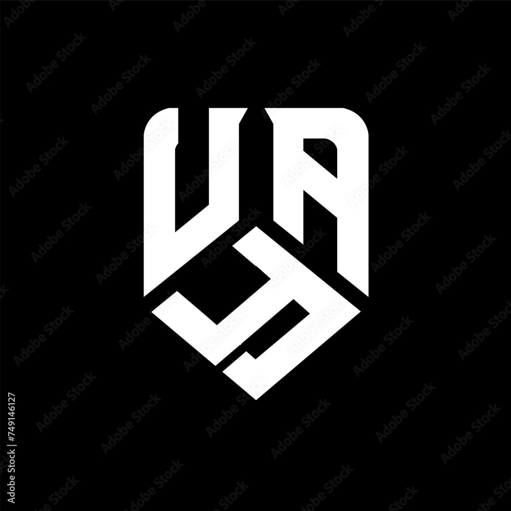 UYA letter logo design on black background. UYA creative initials letter logo concept. UYA letter design.
UYA letter logo design on black background. UYA creative initials letter logo concept. UYA letter design.