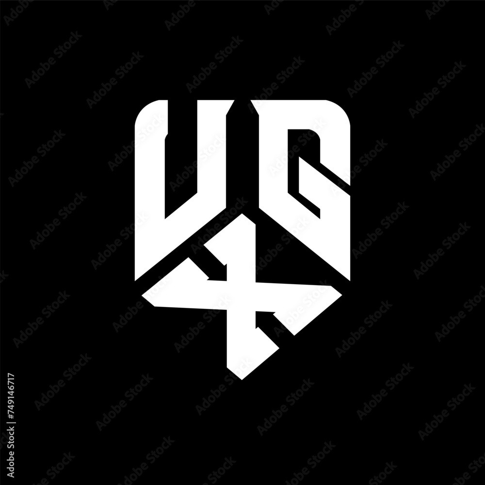 Obraz premium UXG letter logo design on black background. UXG creative initials letter logo concept. UXG letter design. 