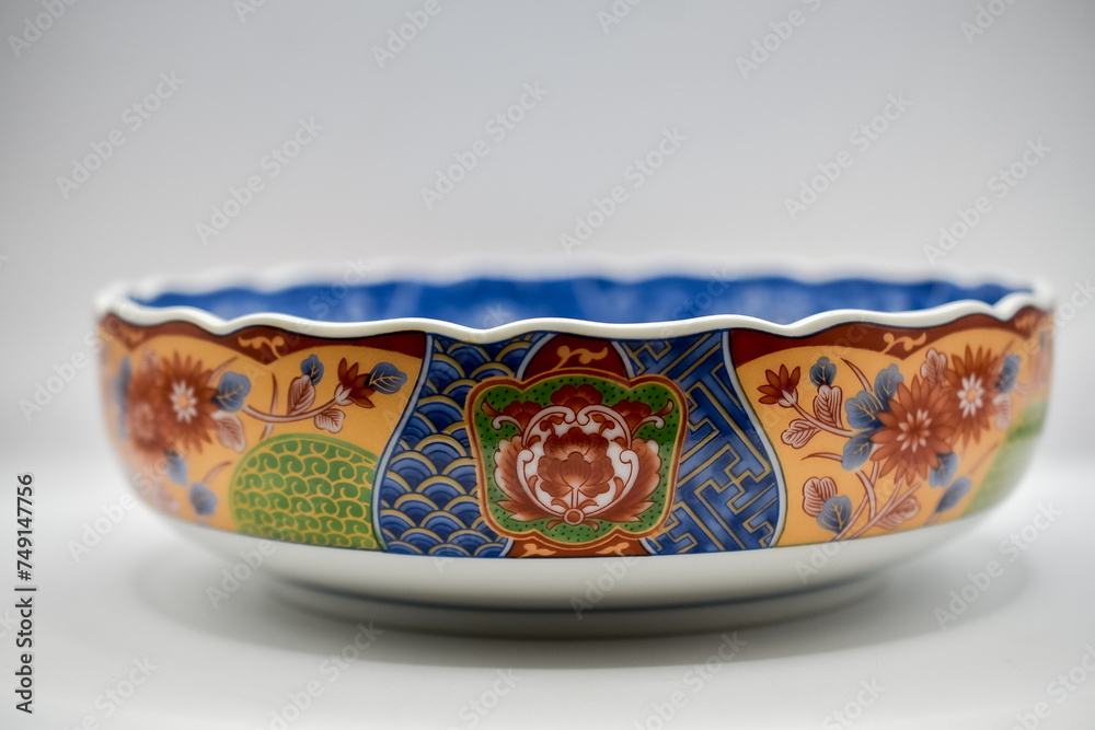 Brightly coloured serving bowl