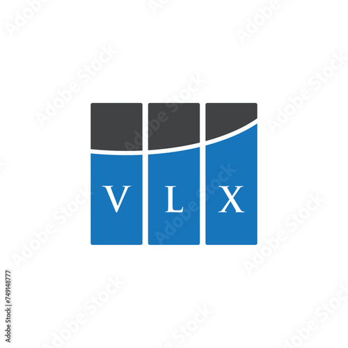VLX letter logo design on black background. VLX creative initials letter logo concept. VLX letter design.
 photo