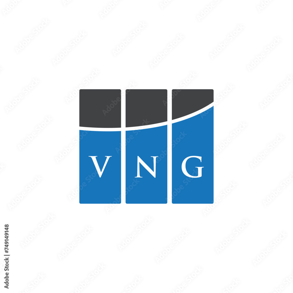 VNG letter logo design on white background. VNG creative initials letter logo concept. VNG letter design.
