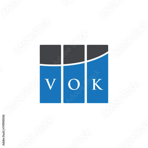 VOK letter logo design on white background. VOK creative initials letter logo concept. VOK letter design.
