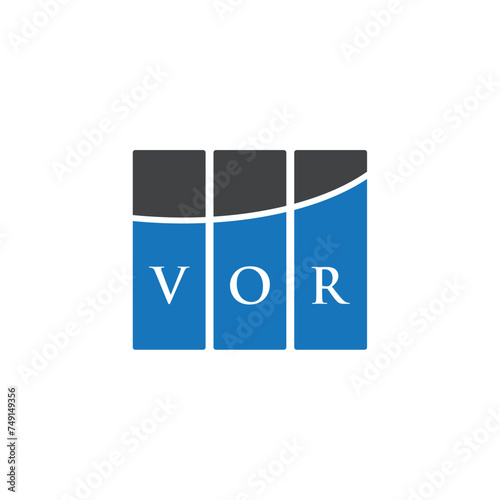 VOR letter logo design on white background. VOR creative initials letter logo concept. VOR letter design.
