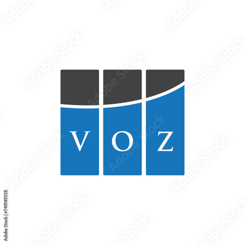 VOZ letter logo design on white background. VOZ creative initials letter logo concept. VOZ letter design.
 photo