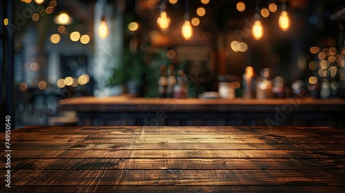 Empty wood table background