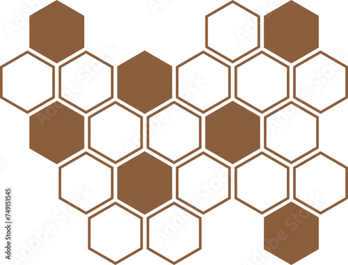 Fototapeta Naklejka Na Ścianę i Meble -  abstract geometric honeycomb pattern vector illustration.