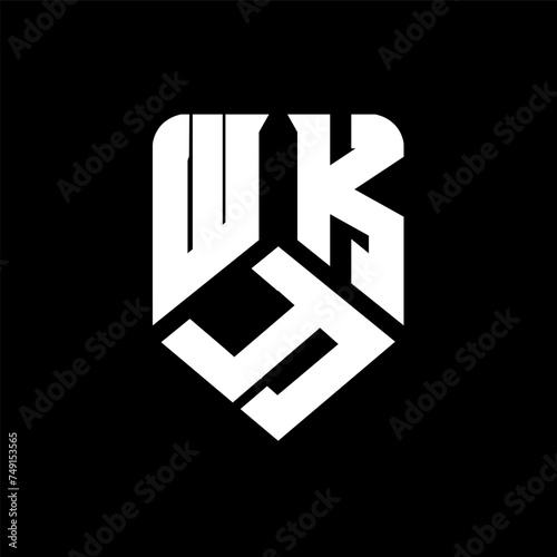 WYK letter logo design on black background. WYK creative initials letter logo concept. WYK letter design.
 photo