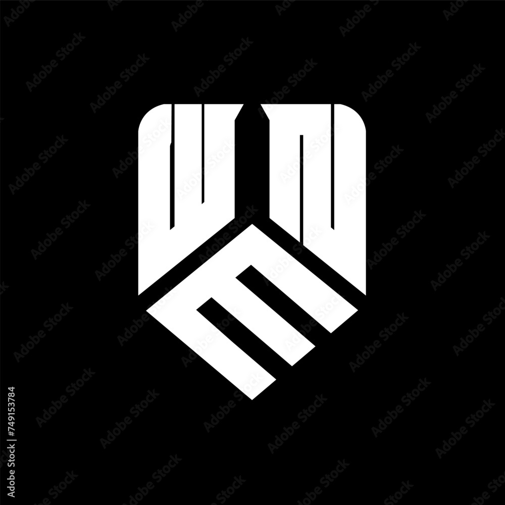 WMN letter logo design on black background. WMN creative initials letter logo concept. WMN letter design.
WMN letter logo design on black background. WMN creative initials letter logo concept. WMN letter design.