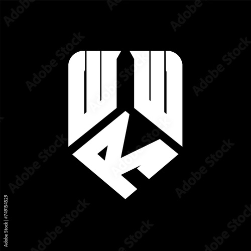 WRX letter logo design on black background. WRX creative initials letter logo concept. WRX letter design.
 photo