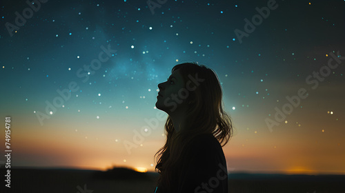girl looking at sky