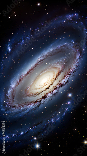 Expansive Cosmic Showpiece: A Mesmerizing Portrait of the Andromeda Galaxy in Deep Space