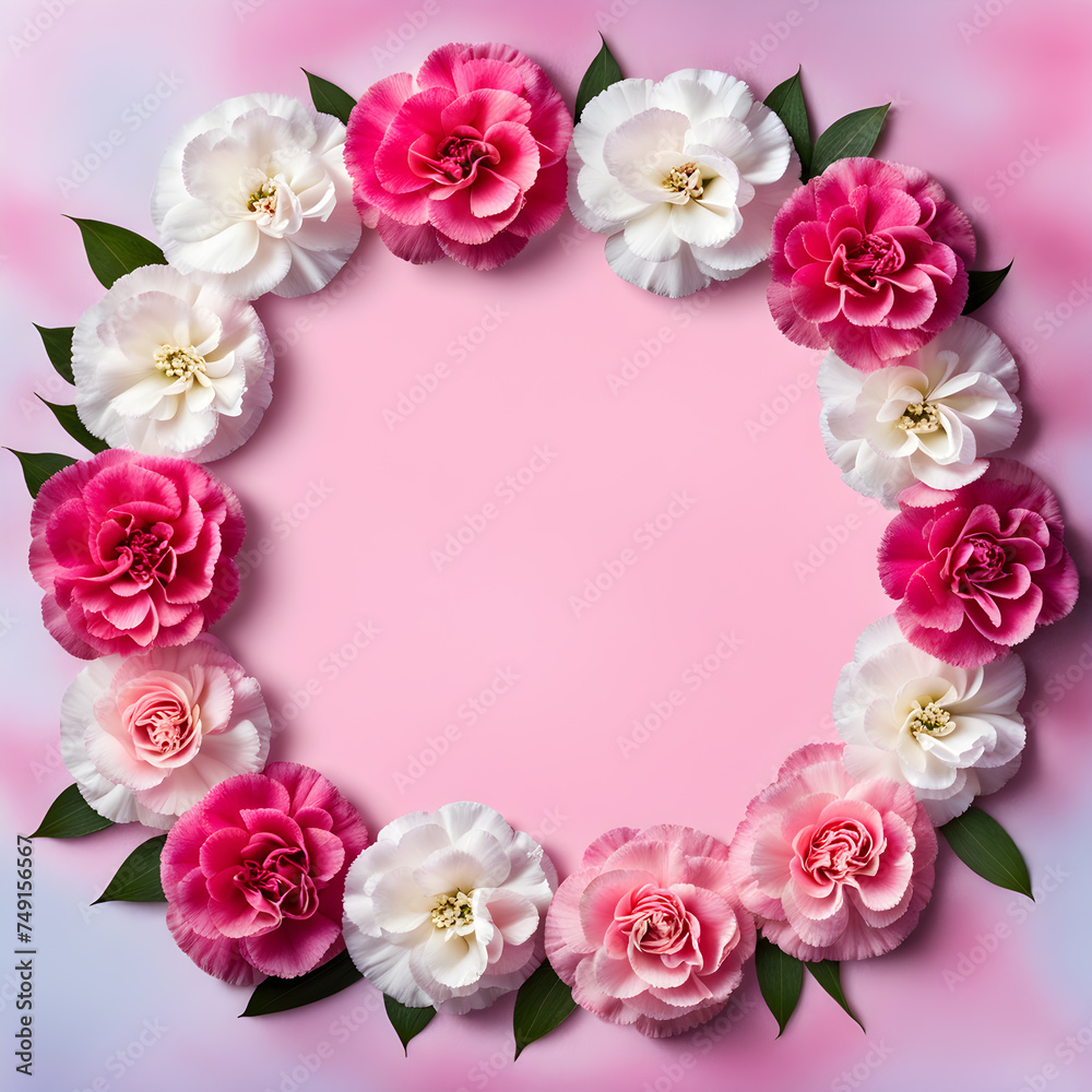 carnation-flower-frame-soft-pastel-color-palette-centralized-clear-space-for-subject-matter-flower carnation-flower-frame-soft-pastel-color-palette-centralized-clear-space-for-subject-matter-flower