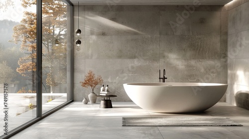 Showcase a minimalist bathroom design  where functionality meets serene aesthetics in a sanctuary of simplicity