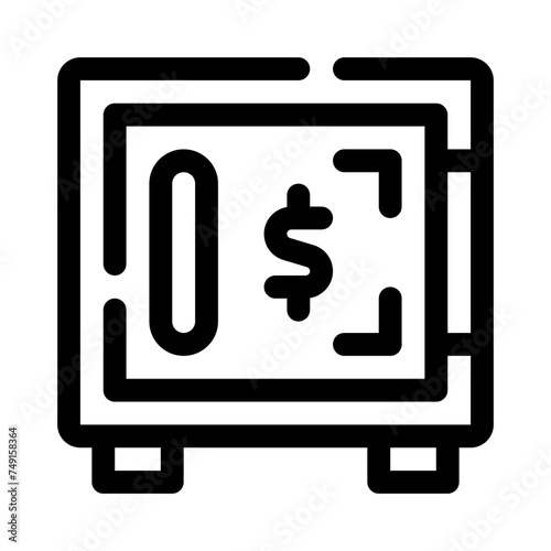 safe box line icon