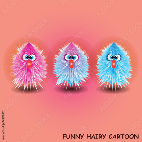 Hairy Cute Cartoon can be used for social media or any business, etc..