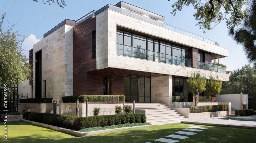Fototapeta premium minimalist modern home fasade.