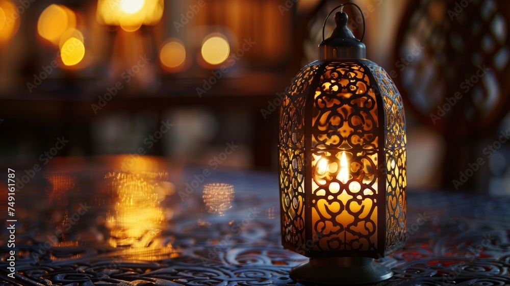 You simply wont find a more stunning candle lantern than this! Featuring such intricate patterns and cut work like an exotic treasure - generative ai