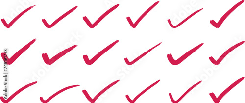 Green checkmarks, rows of checkmarks, completion symbols, success indicators, task completion, white background, digital graphic, positive reinforcement mark and checklist marks design illustration