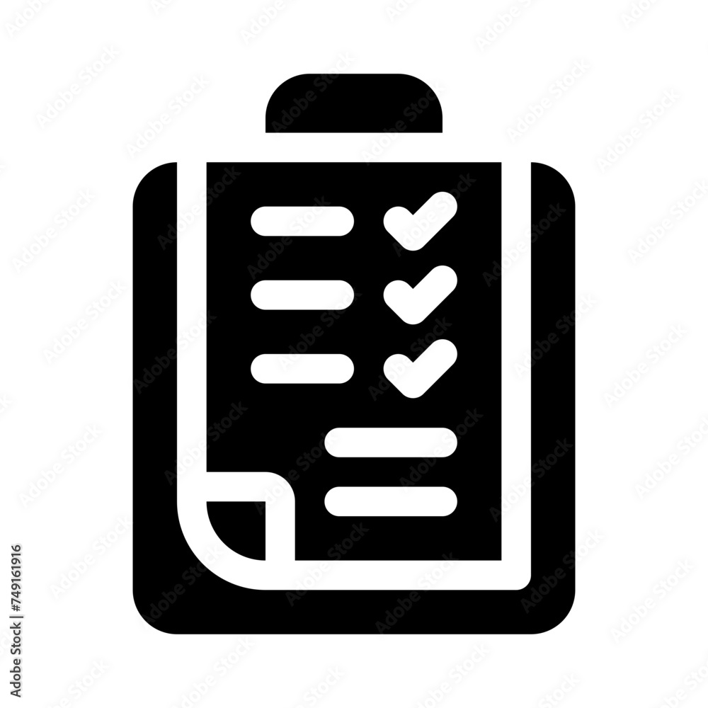 checklist glyph icon checklist glyph icon