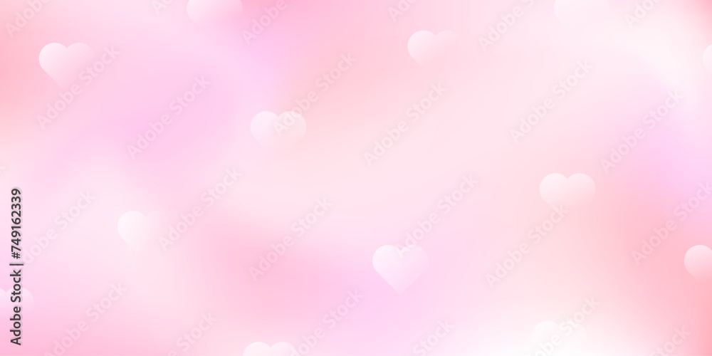 Abstract Pink background. heart background pattern. beautiful pink hearts. love concept For Valentine's Day. for poster, banner, web, icon, mascot, background. Vector illustration.