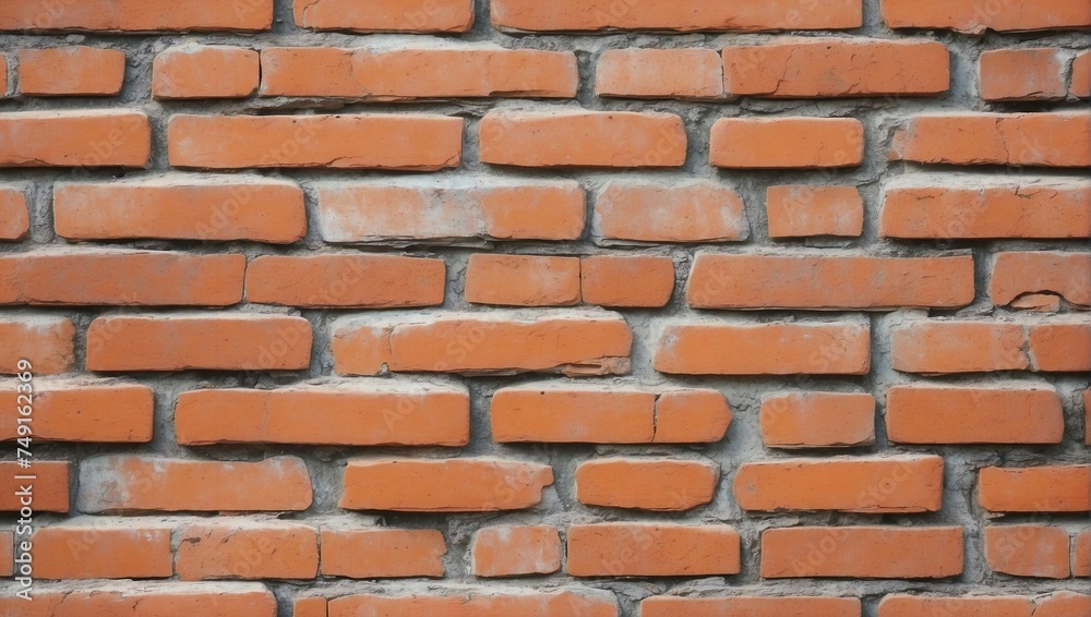 Obraz premium Weathered Brick Facade Seamless Texture Background. AI Generated 