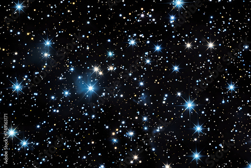 Cosmic Tapestry of Glittering Stars and Nebulae  Generative AI